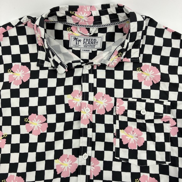 Free Planet Other - Free Planet Outfit Black Checkers And Flowers Two Piece Size Large Punk Y2K